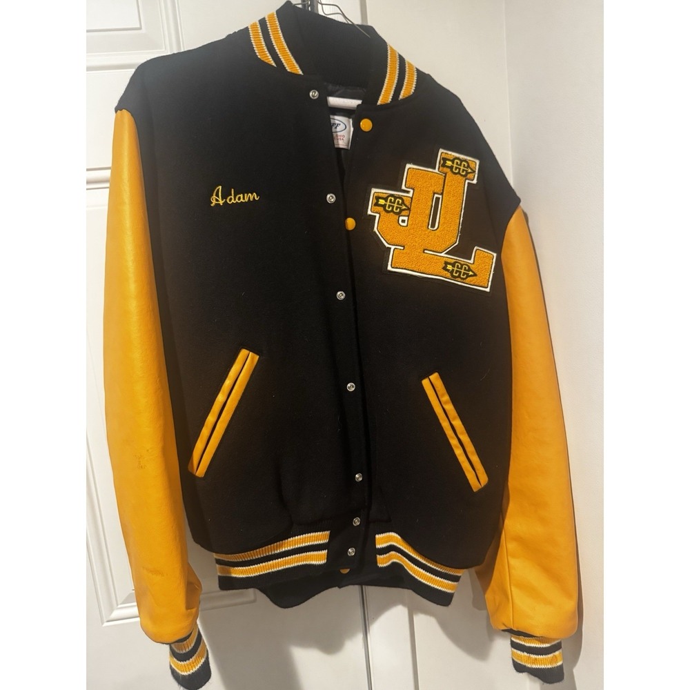 Vintage Jonathan Law High School Cross Country Baseball Varsity‎ Jacket L Men's